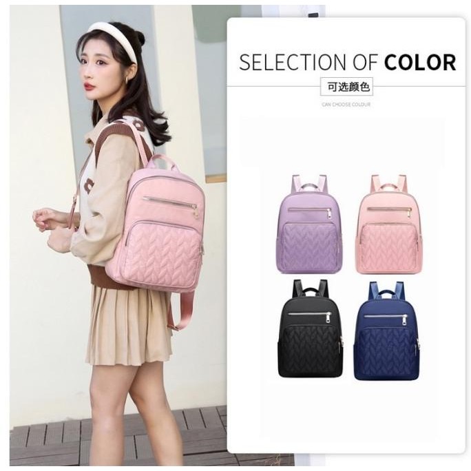 BP76 Tas Ransel Wanita Korea Style Nami Fashion Women Nylon Backpack