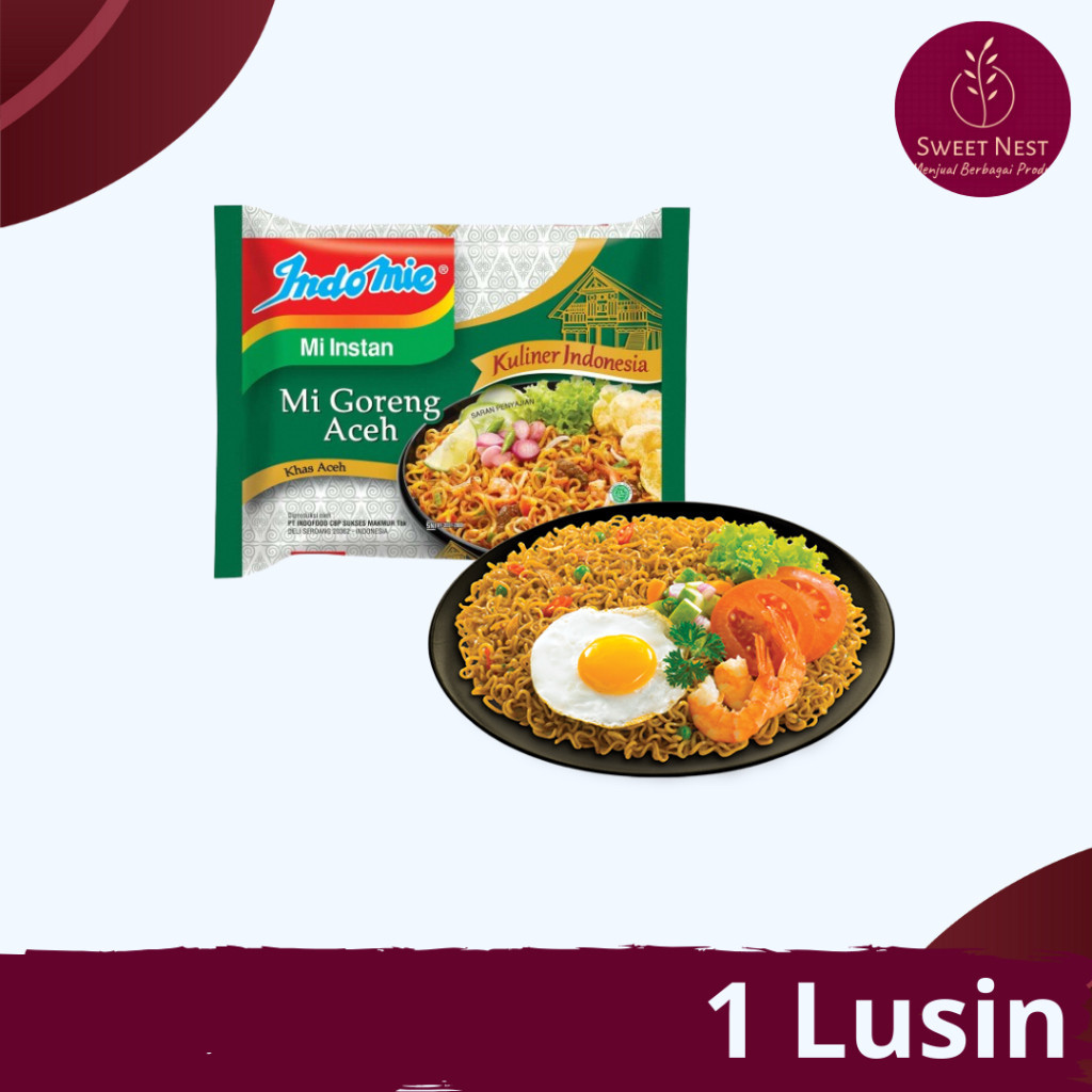 

Indomie Mie Instan Goreng Aceh Satu Lusin - 12 PCS (Bundling)