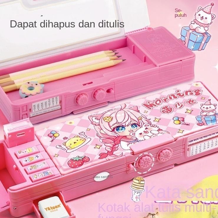 Kekinian Cod Kotak Pensil Anak Perempuan Tempat Pensil Aesthetic Kotak Pensil Multifungsi Anak Alat 