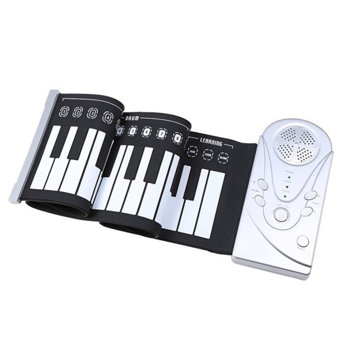 Roll Up Piano Keyboard 49 Keys Portable Electronic Piano Gulung Lipat