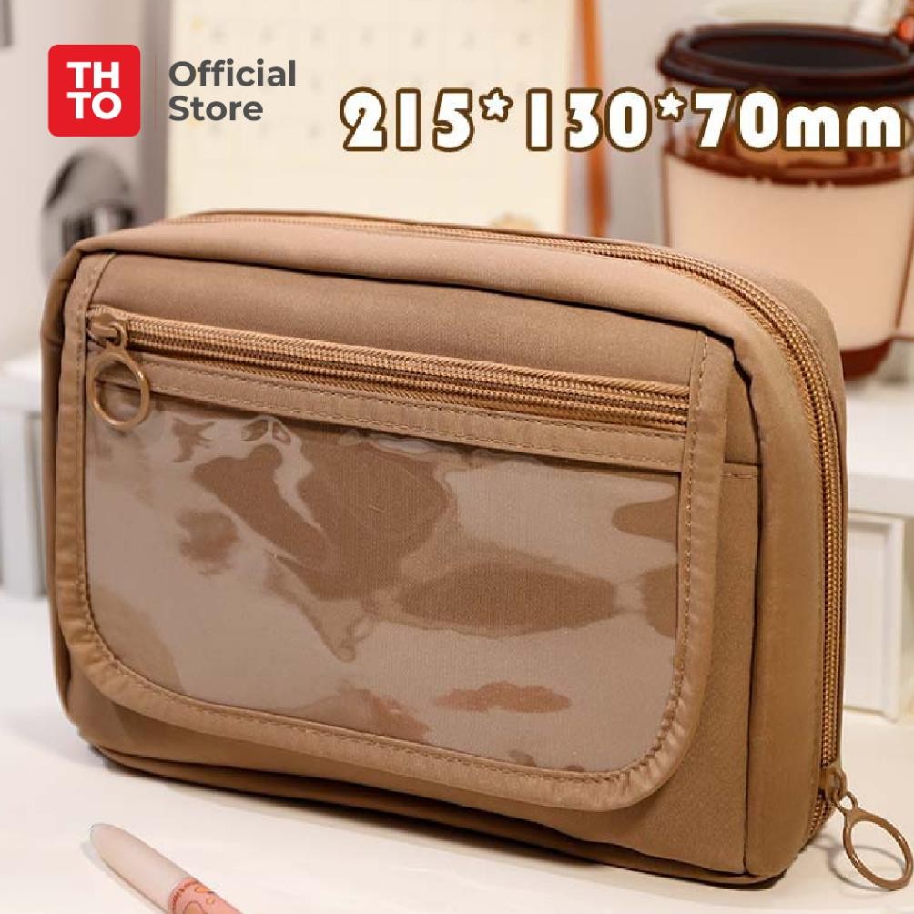 

TERLARIS THTO 14 Layer NEW Tas Tempat Pensil Case Pouch Anak Sekolah Transparan Kapasitas Besar Stationery Kantor A111 qw-45