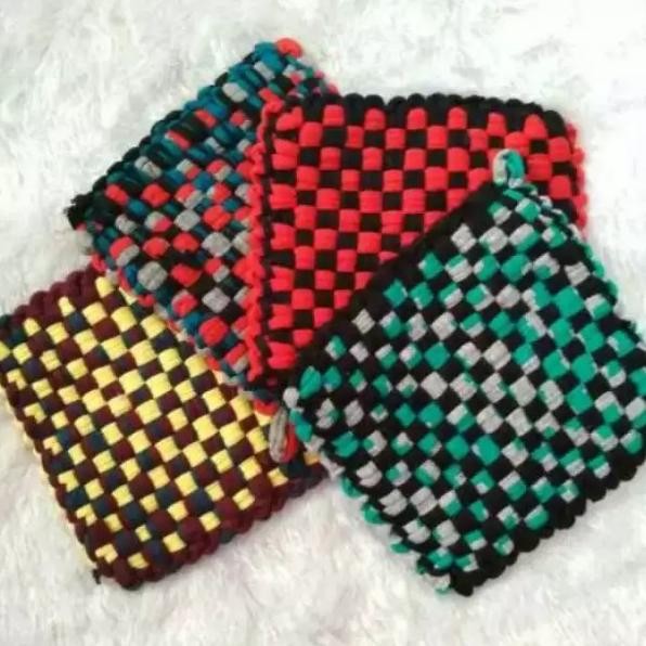 LAP CEMPAL DAPUR ANTI PANAS | CEMPAL PEGANGAN PANCI ANTI PANAS PERALATAN MASAK ANYAMAN LUCU GRATIS O