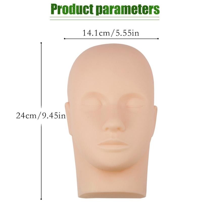 Bulu Mata Palsu Model Kepala Silikon Untuk Latihan / Kepala Manekin / Kepala Pelatihan Untuk Ekstens