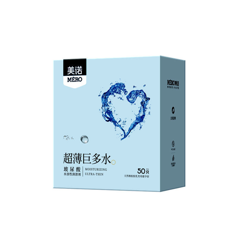 Kondom Asam Hyaluronic Shuiduo, Kondom Ultra-tipis Larut Air Pria dan Wanita