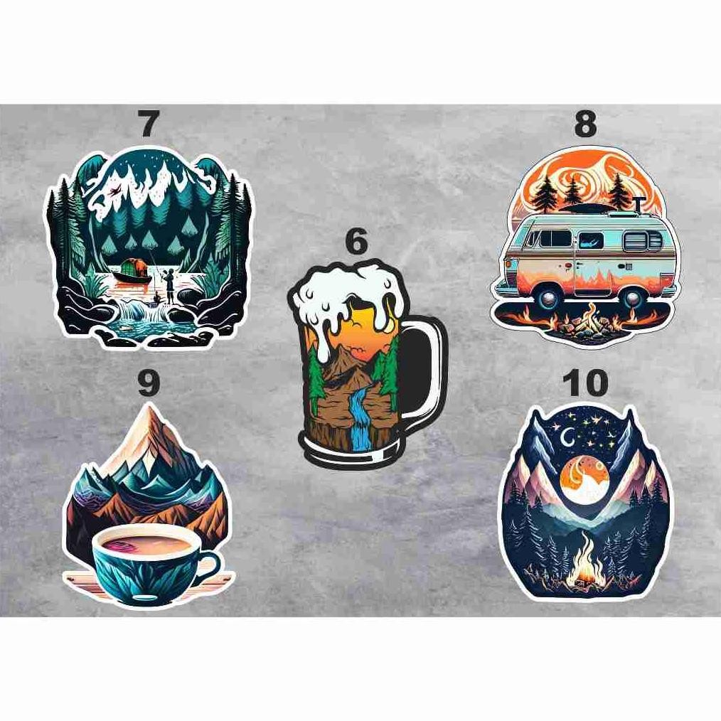 

STICKER PACK OUTDOOR - STICKER AESTHETIC - STIKER BRAND LOGO - STICKER LAPTOP TUMBLER - SERIES 2