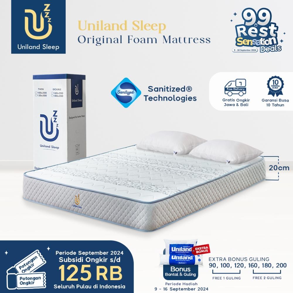 Uniland Sleep 100x200 / Single Size / Kasur Busa / Pocket Spring
