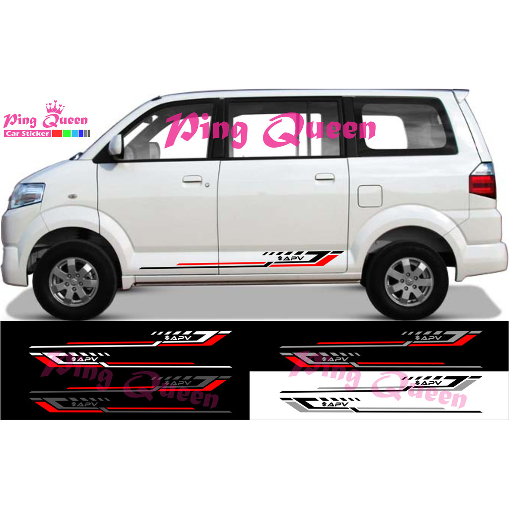 STICKER MOBIL SUZUKI APV STICKER STRIPING VARIASI MOBIL APV