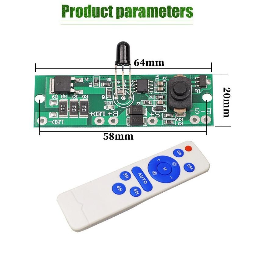 Elektronik Lainnya PCB led SMD 5730 remote 3.7v - 4.2v 18650 DIY lampu panel surya emergency