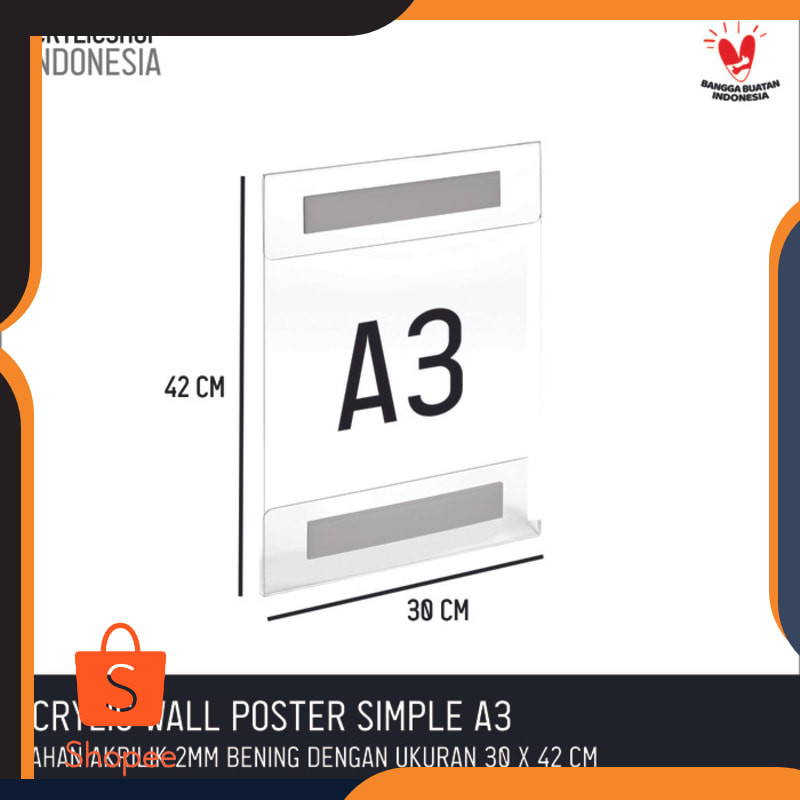 

Grosir Tempat Brosur Akrilik | Akrilik Poster Tempel |Sign Holder Akrilik A3 Elegan