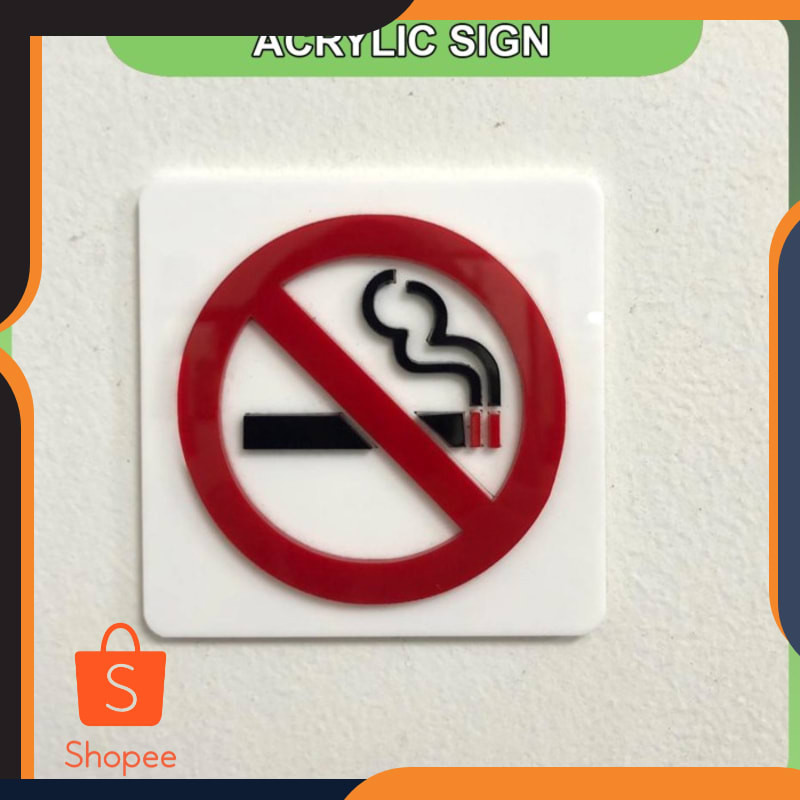 

Terlaris Tanda Dilarang Merokok Acrylic/Akrilik Model Tempel - Hitam Keren