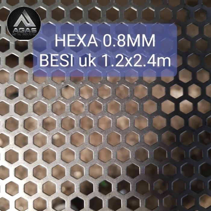 Plat Lubang Perforated Hexagonal Ready