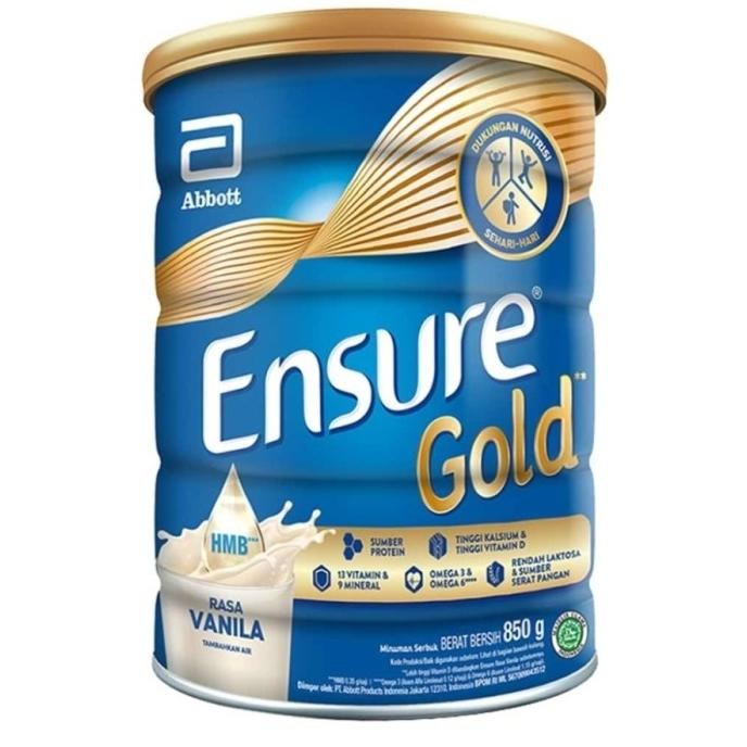 

ensure gold rasa vanilla 850gr - vanila - susu - milk - susu lansia H24S