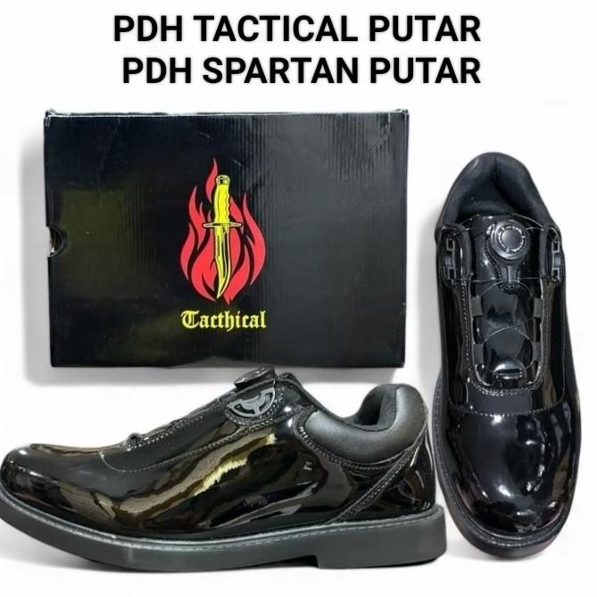 sepatu pdh tactical tali putar/sepatu PDH tali putar tni polri BS86