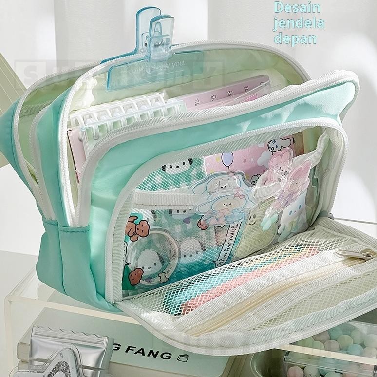 

gj-46 Tempat alat tulis kotak pencil aesthetic Tas PenaTempat Pencil Tas Pensil kapasitas besar Sale