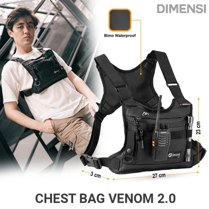 Tas Rompi Dada Chest Bag Tactical Rig Bag Bodypa Outdoor Pria Cowok