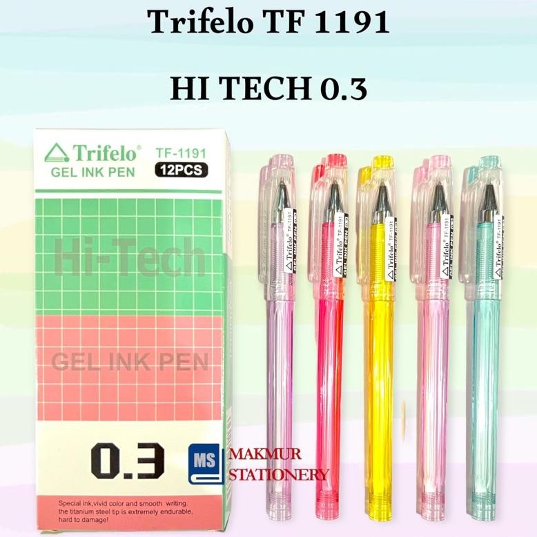

hj-43 Pulpen / Ballpoint / Pen Gell Trifelo Hi Tech 0.3 TF 1191 (12 Pcs) Murah