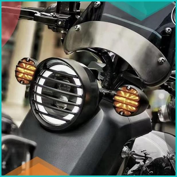 Lampu Sein Motor GRILL LED Retro Klasik Kawasaki W175 Benelli Harley