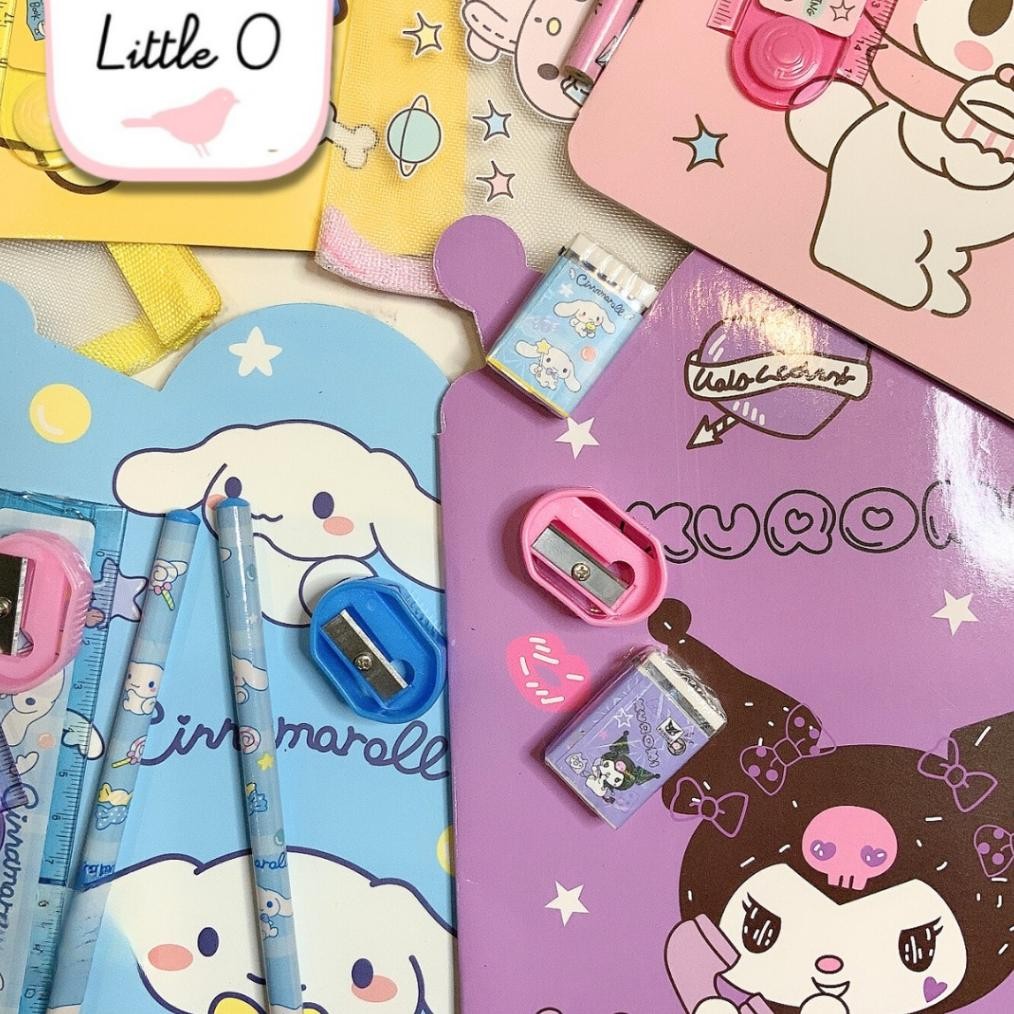 

Terlaris! Set Alat Tulis Sekolah SANRIO Cinnamoroll Kuromi Mymelody Pompurin Kado Anak Pouch Jaring Berkualitas