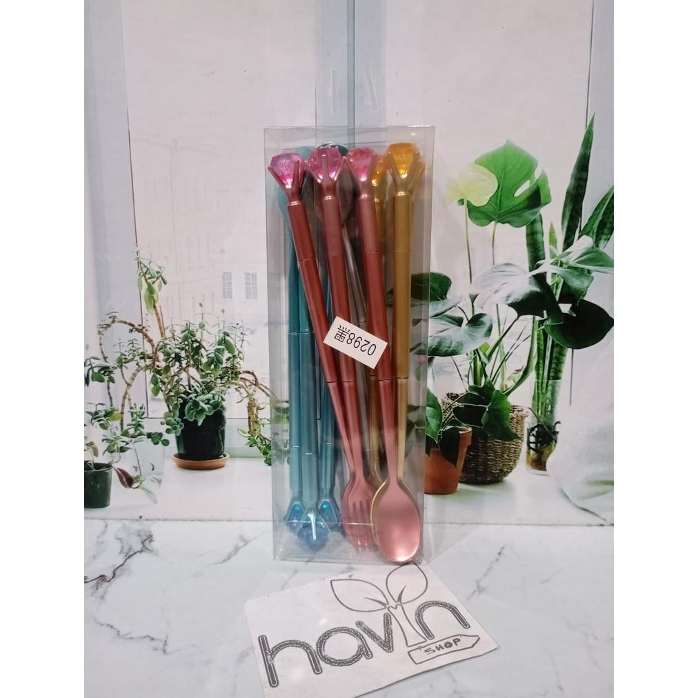 

fgk-24 (12pc) PEN GEL motif SENDOK GARPU PENA PULPEN Terlaris