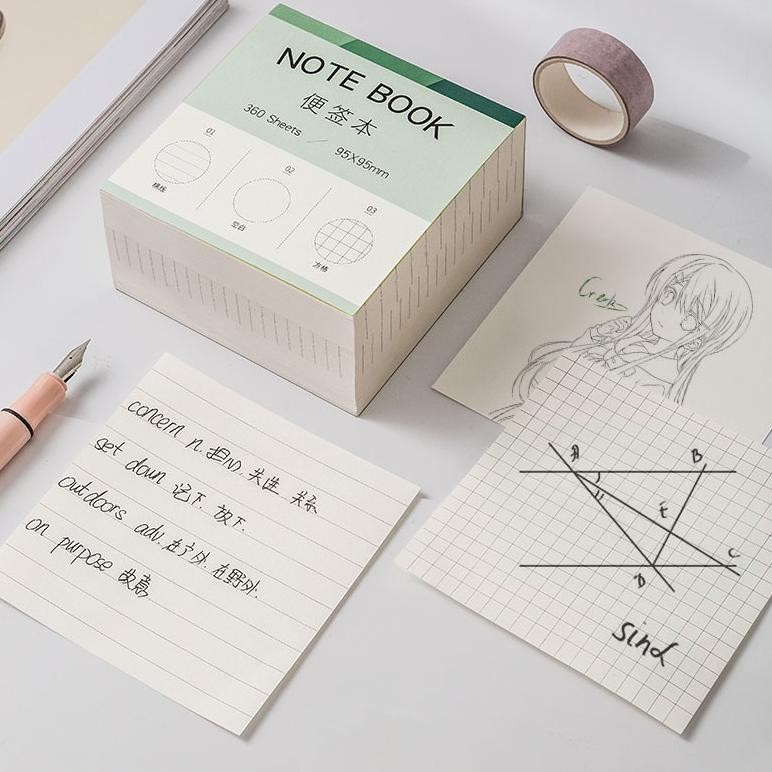 

fth-56 Winzige Memo Pad 360 Lembar Note Paper Kertas Memo Tempel Lucu Kertas Memo Paper Alat Tulis Stationery Untuk Kantor Sekolah Viral