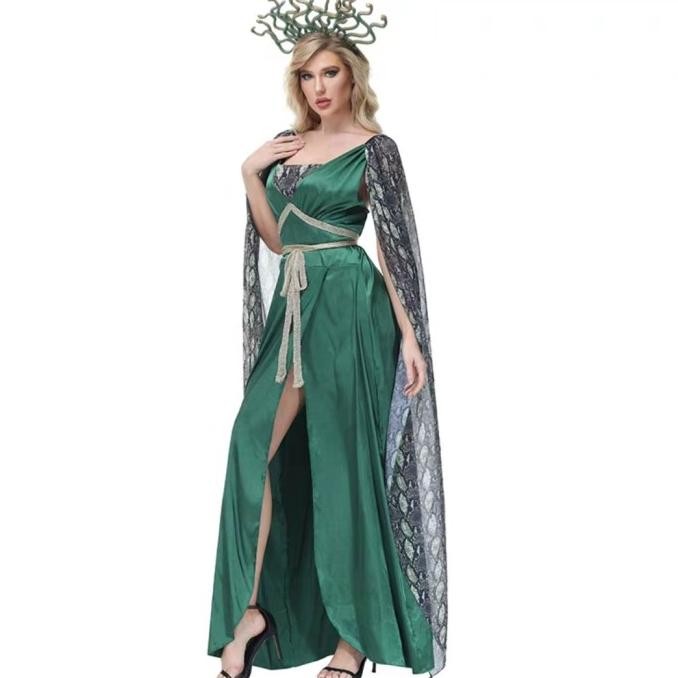 oiu Medusa Greek Goddess Costume Halloween Costume Woman Adult Dewi Yunani TERLARIS