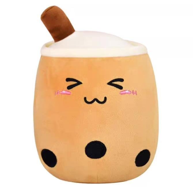 oiu Boba Bubble Tea Plush Boneka Bubble Tea Milk Tea Bobba TERLARIS