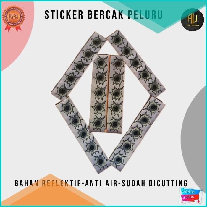 STIKER MOBIL LUBANG PELURU STIKER PELURU STIKER TEMBAKU STICKER MOTOR