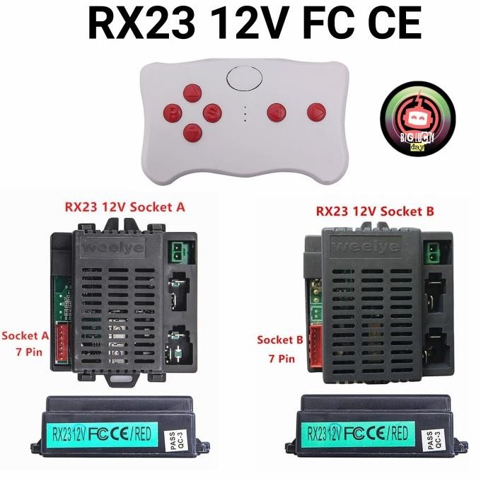 Remot Receiver Weelye Rx23 12V 7Pin Fc Ce Soket A / Soket B Remote Tx1 Original