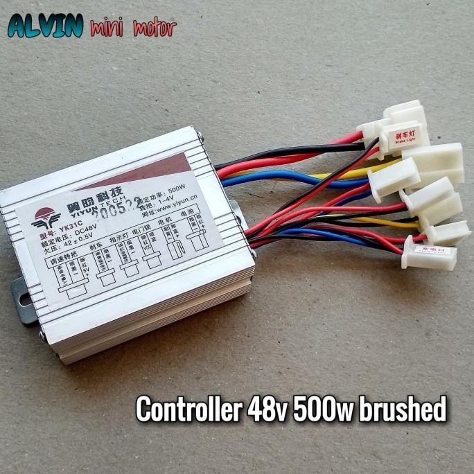 Controller 48V 500W Brushed Skuter Elektrik Kontroler Skuter Listrik Original