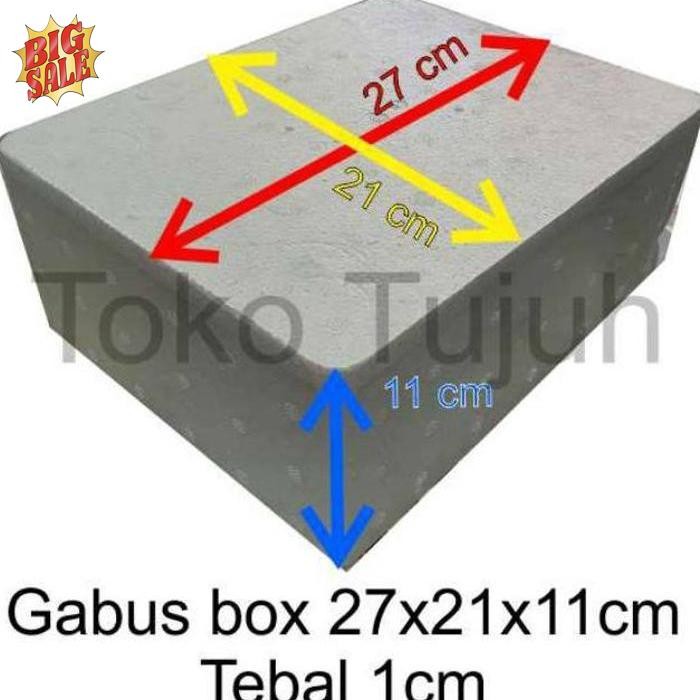 Qc Pass Gabus Box Sushi / Styrofoam Box Sushi / Styrofoam Kecil 2Kg Foam  Padat Tebal Pass000B