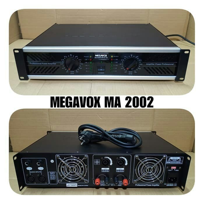 :=:=:=:=] Power Amplifier Megavox MA 2002N MA2002 N MA-2002N Professional Stereo