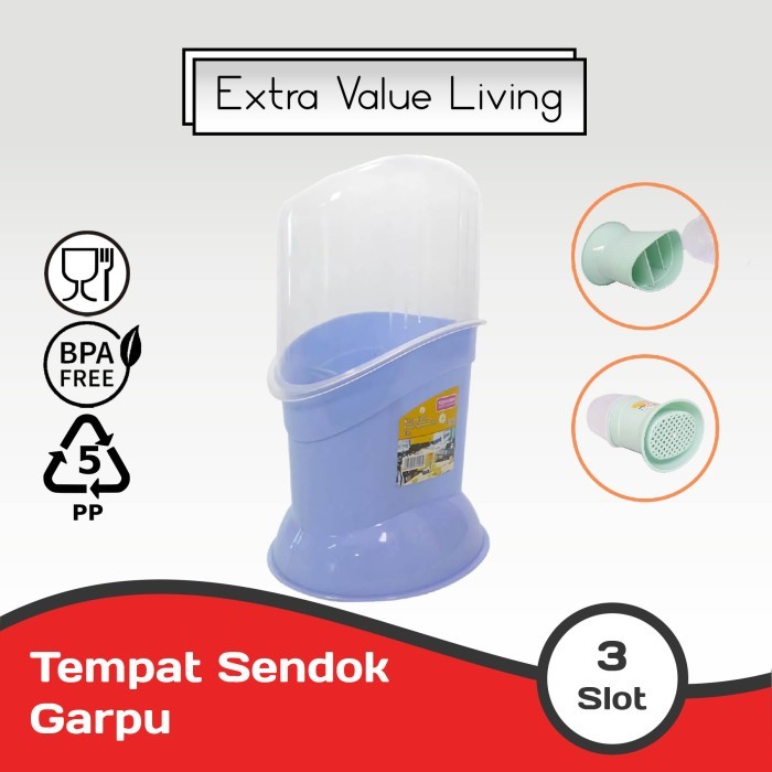 

Terbaru YOSHIKAWA Tempat Sendok Peralatan Makan Cutlery Storage EVL-ST-03 Biru Limited