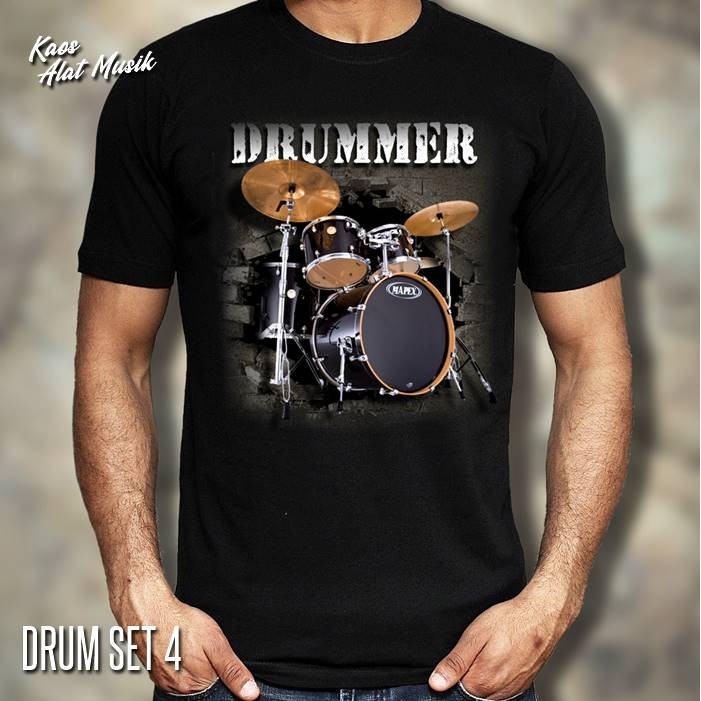 KOMPLIT KAOS DRUM SET Kaos Alat Musik DRUM Premium Distro KAOS DRUMMER PERKUSI