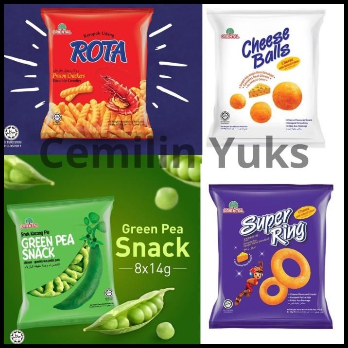 

Oriental Snack Family Pack Rota Green Pea Super Ring Cheese Ballls