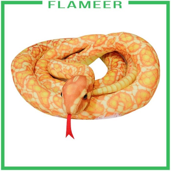 Kualitas terbaik] [Flameer] Dekorasi Plush Ular Manusia Hidup Properti Halloween Untuk