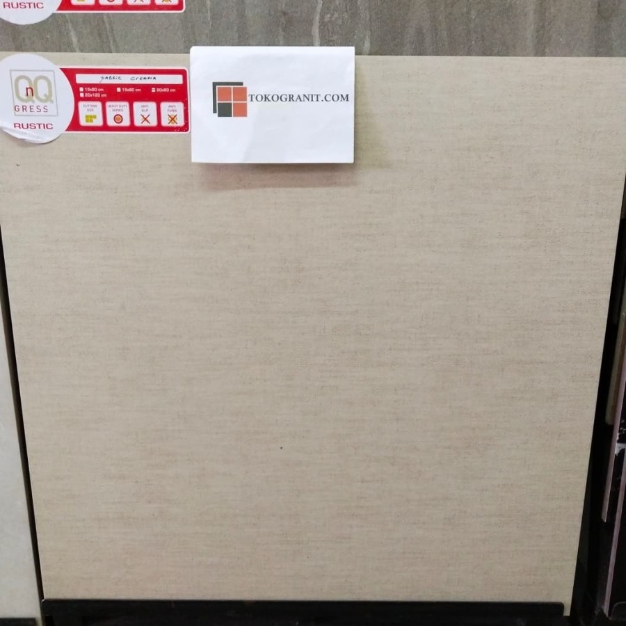 GRANIT LANTAI QNQ FABRIC CREAMA MATTE 60X60/1.44M/DUS[FREE ONGKIR]