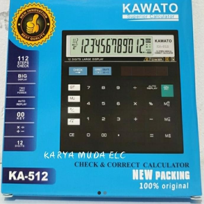 

TT60 kalkulator 12 digit/kalkulator kawato 512 Hemat