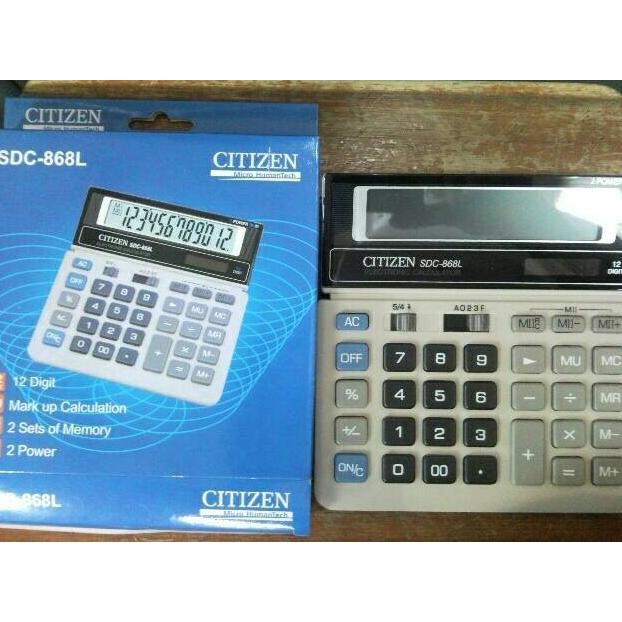 

NI06 Kalkulator Citizen SDC 868 L / SDC 868 L Citizen Calculator Hemat