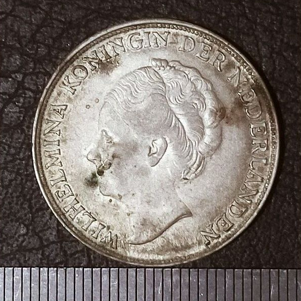 #15.WH. KOIN KUNO || KOIN PERAK || SILVER COIN WILHELMINA 1 G TAHUN 1943