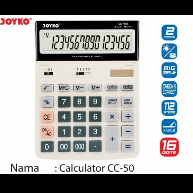 

rwe-45 kalkulator joyko cc 50 16 digits / Jumbo Hemat