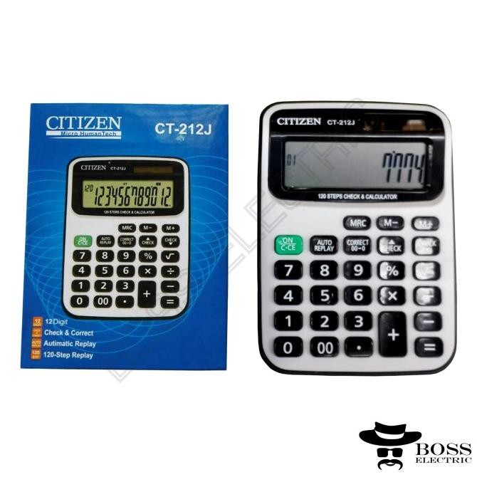 

er-79 Kalkulator Citizen CT 212 J 12 Digit Check & Correct Terlaris