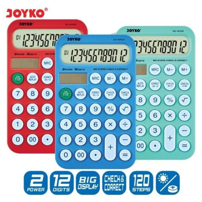 

As23 JOYKO CC47 CO CHECK & CORRECT CALCULATOR - Kalkulator Meja CC 47CO Terlaris