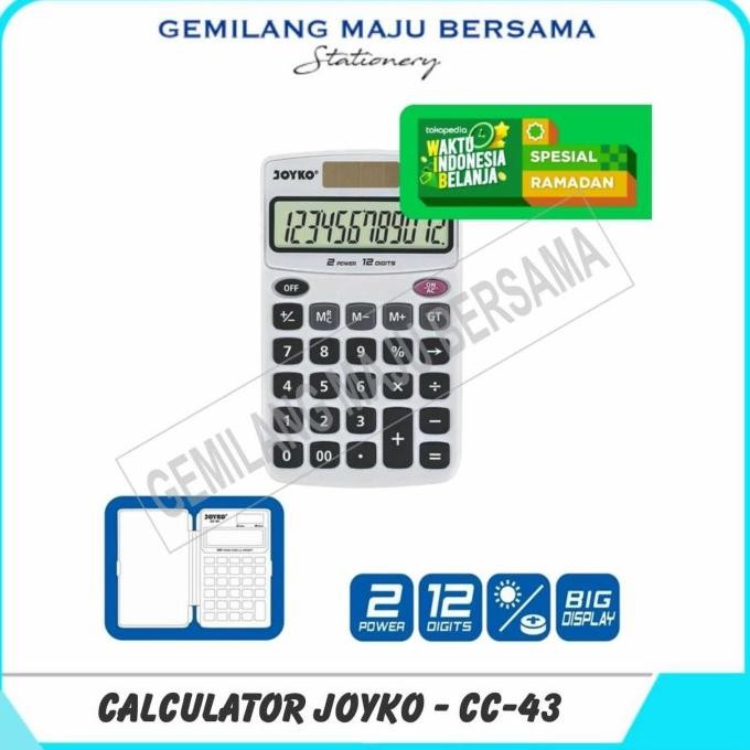 

JH85 Calculator / Kalkulator Joyko CC-43 / 12 Digits Sale