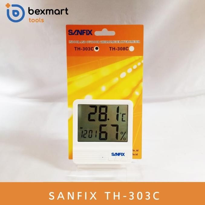 Sanfix TH-303C / TH303C / TH 303C Digital Indoor Thermo-Hygrometer bex90 Berkualitas