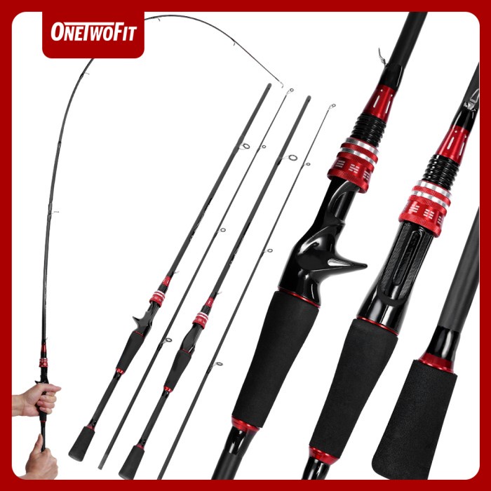 OneTwoFIt Joran Pancing Fishing Rod Glass Fiber Alat Pancing Ikan 1.8M