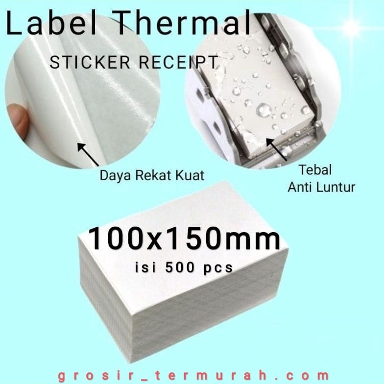 

MBFT-80 Kertas Thermal Label Lipat Barcode 100x150 A6 Isi 500 Pcs 234