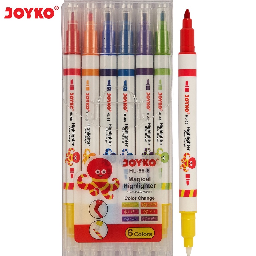 

fhci -69 Magical Highlighter Penanda Berwarna HL-68-6 1 Set 6 Pcs Warna DZB