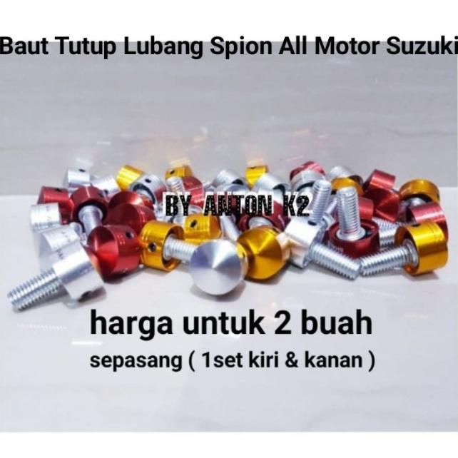 Baut Spion Motor Drat 12 Baut Tutup Lubang Spion Variasi Motor Suzuki