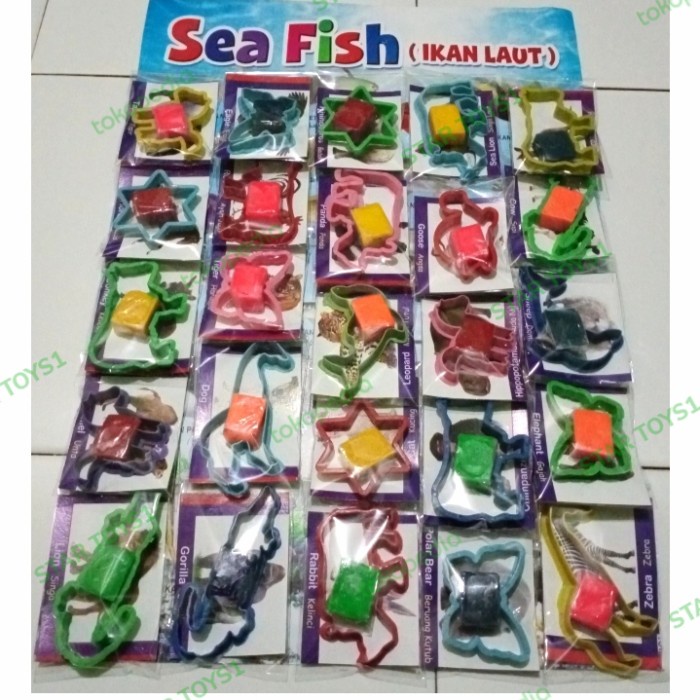 Terlaris Isi 25 Pcs Cetakan Lilin Grosir / Mainan Cetakan / Mainan Edukasi Anak