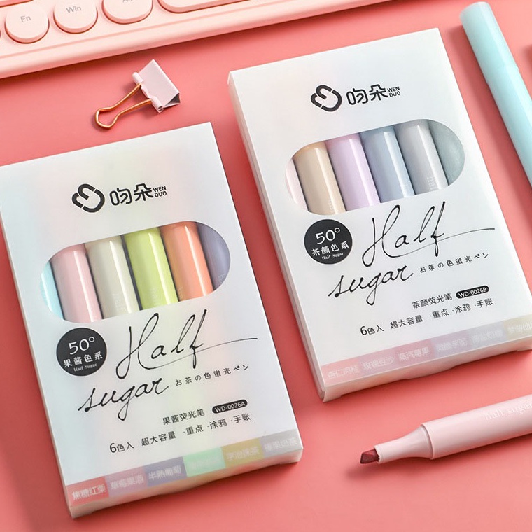 

Impor Terbaru stabilo/highlighter pastel half sugar WD-0026A/0026B 0RW
